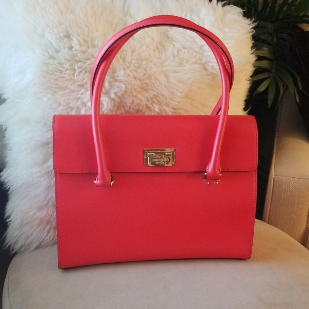 Kate Spade Sinclair Hardwood Place Red Leather